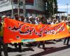 خروش اعتراض نمازگزاران ملایری بر ضد اقدامات آل سعود/تصاویر/محمد گل محمدی